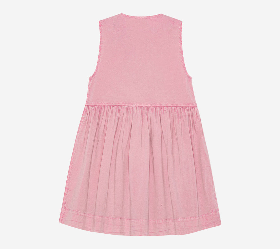 GAN-WASHED STRETCH COTTON MINI BOW TIE DRESS