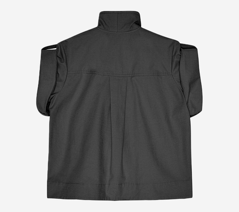 GAN-STRETCH COTTON COWL NECK BLOUSE