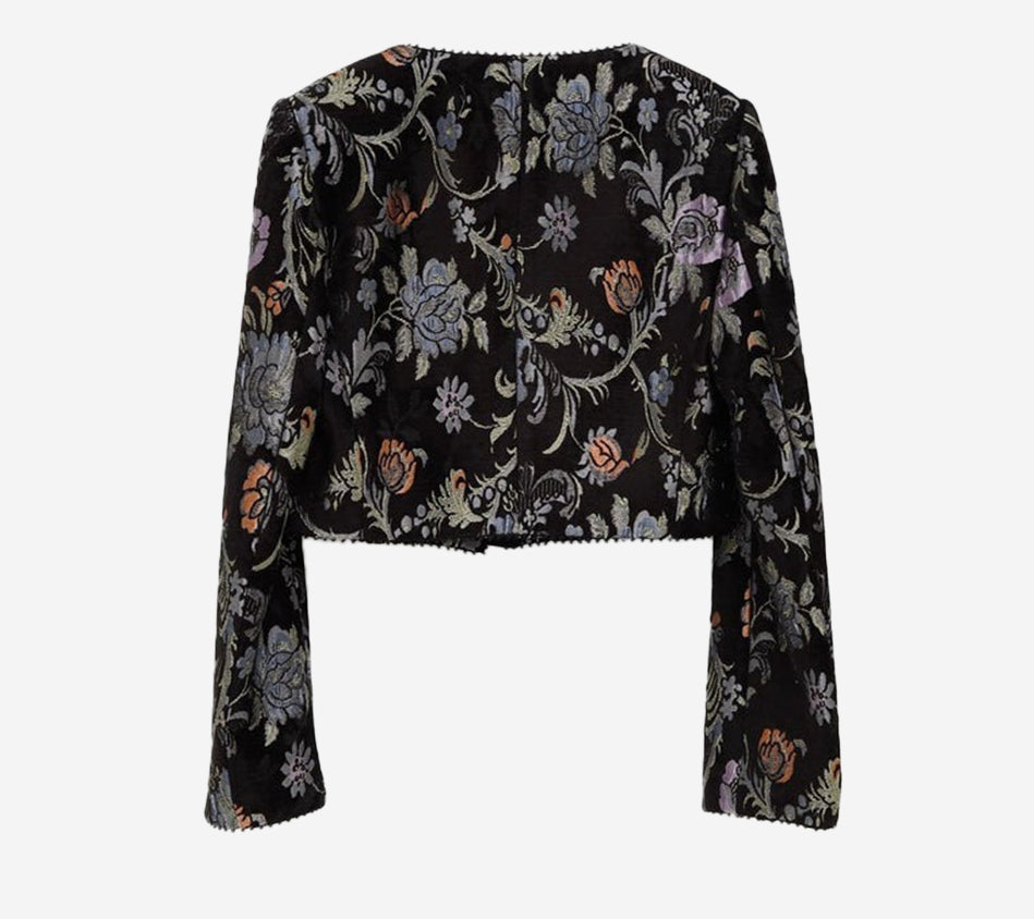 CHL-FLORAL TAPESTRY JACQUARD JACKET