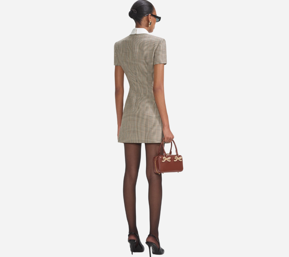 SFP-CHECK WOOL MINI DRESS