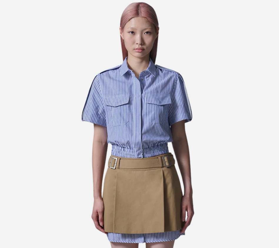 JUN-MILITARY POCKET STRIPE SHIRKET
