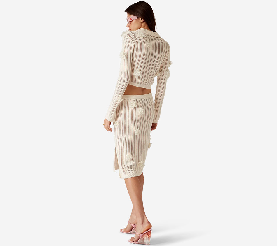 CSB-FLOWER LACE SKIRT