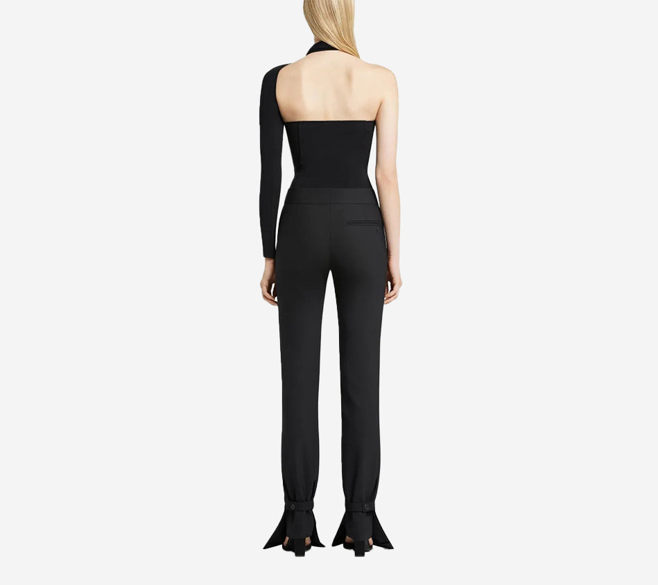 COU-ONE SHOULDER TWISTED BODYSUIT
