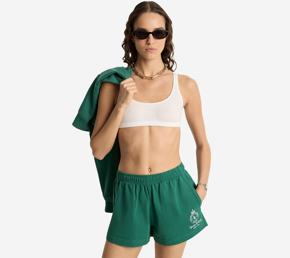 SPR-CROWN TENNIS EMBROIDERED DISCO SHORT