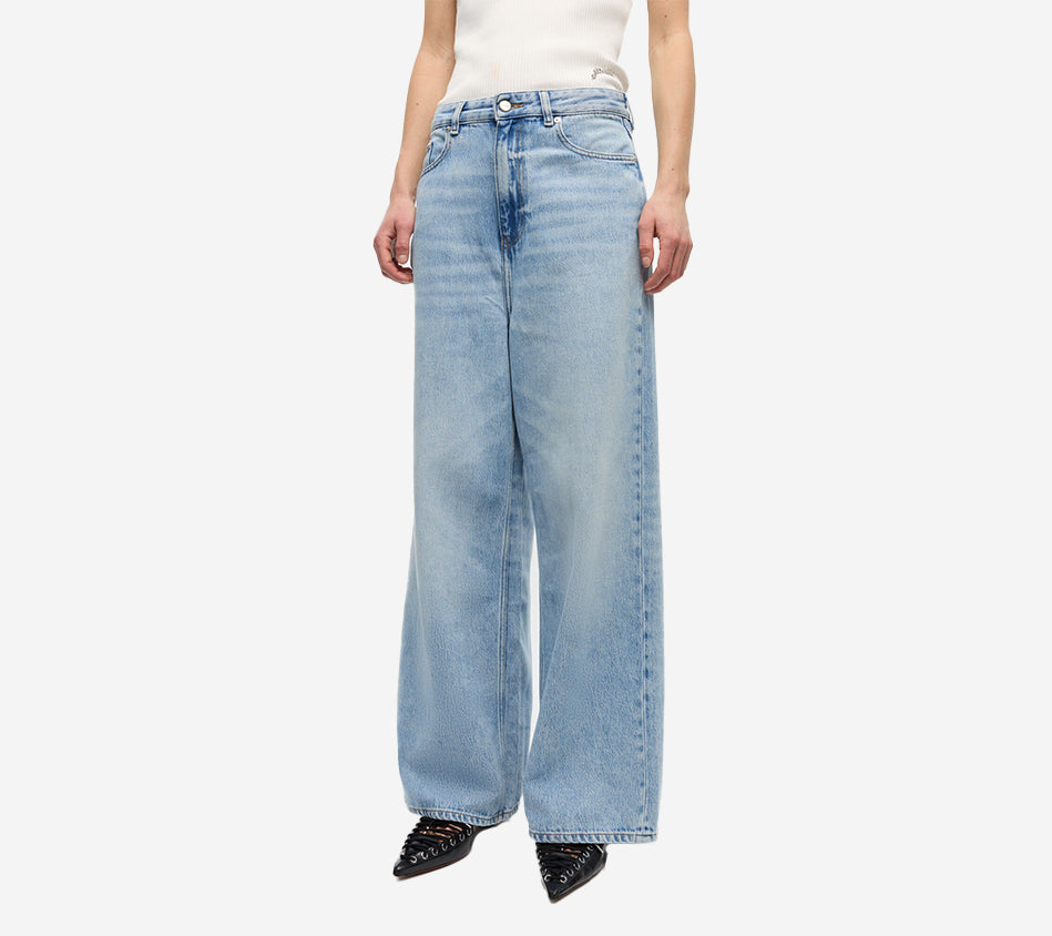 GAN-SOFT RIGID DENIM BAGGY JEANS