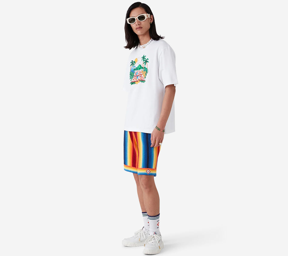 CSB-CASA BEACH WAVE PRINTED OVERSIZED T-SHIRT