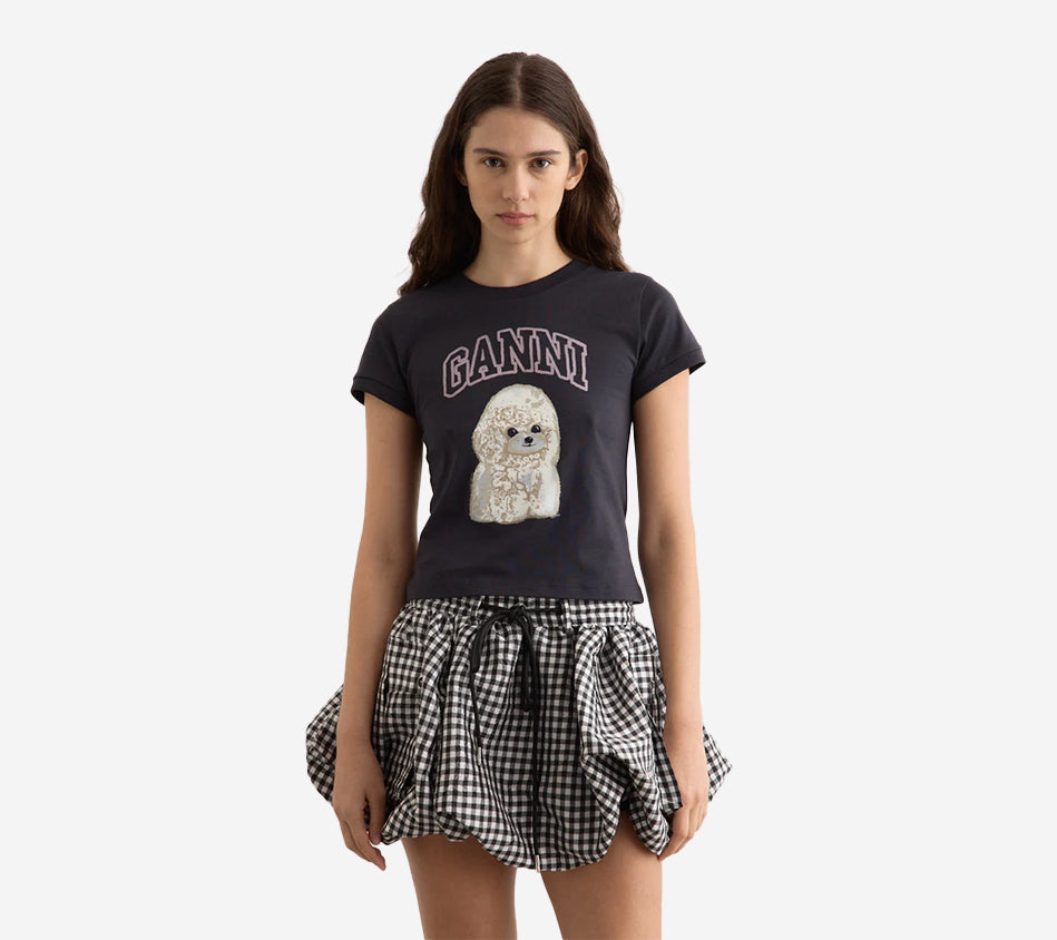GAN-BASIC COTTON JERSEY POODLE BABY FIT T-SHIRT