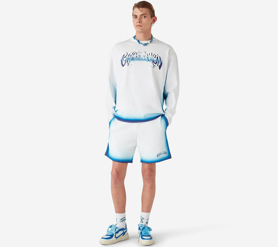 CSB-SPRAY DYE GRADIENT FADED LOGO LONG SLEEVE T-SHIRT