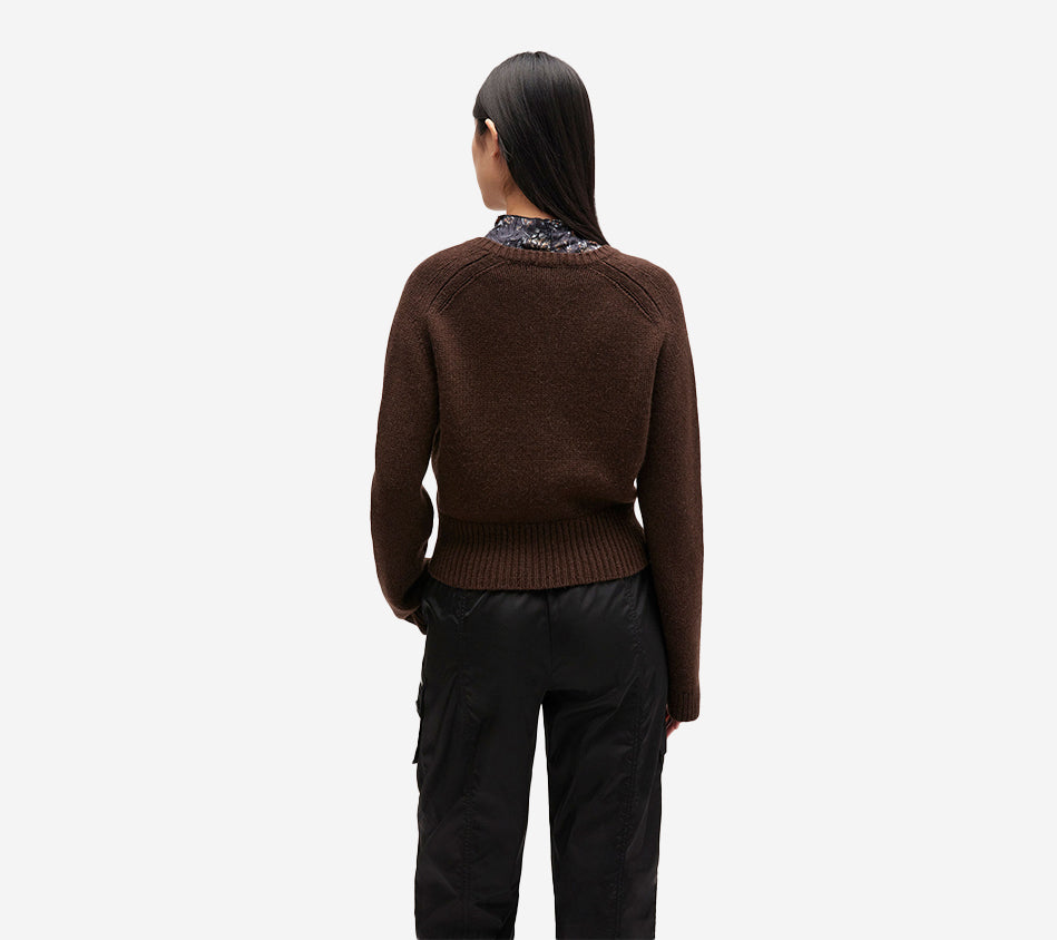 GAN-WOOL YAK MIX DEEP V-NECK