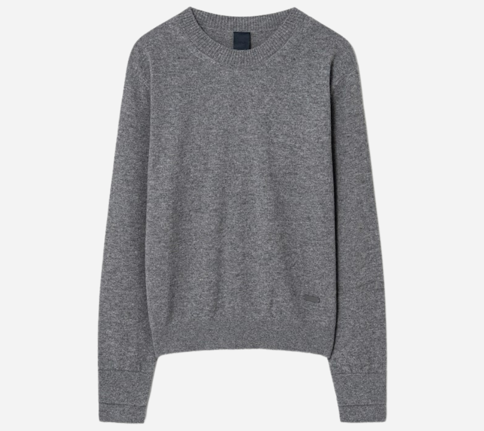 JUN-CASHMERE BLENDED BASIC ROUND PULLOVER