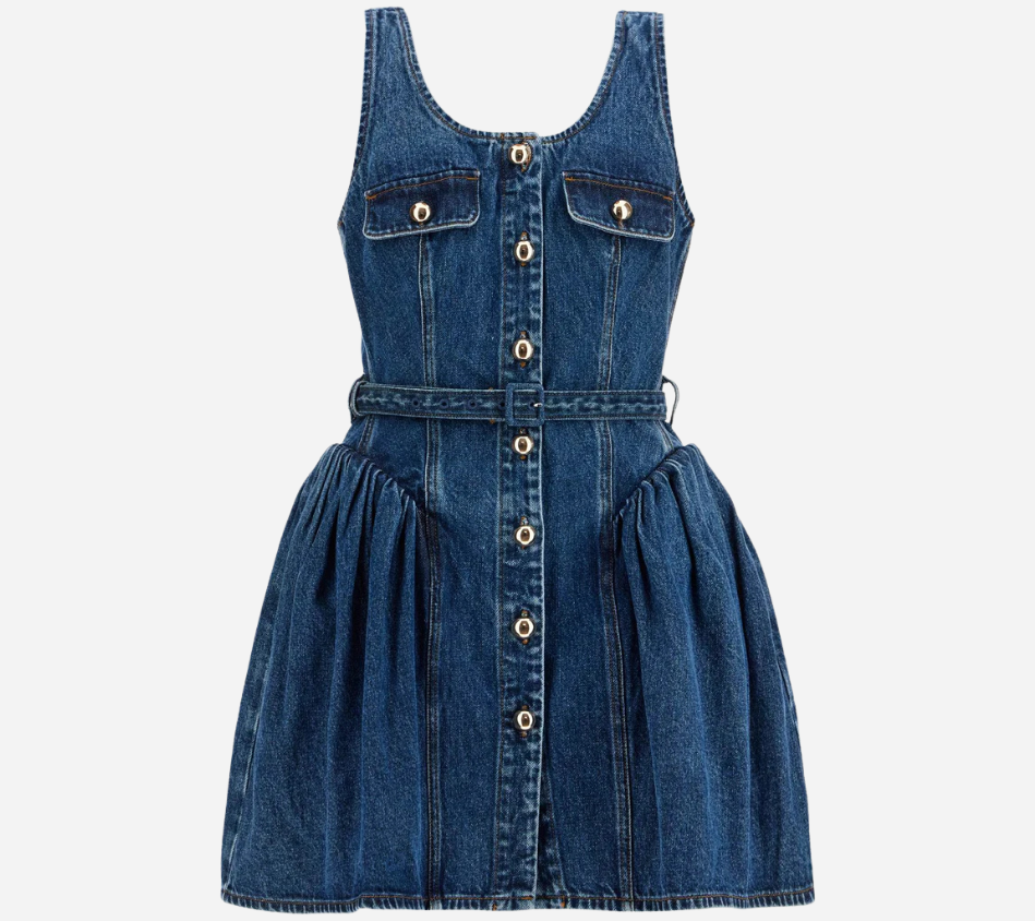 SFP-FLARED DENIM MINI DRESS