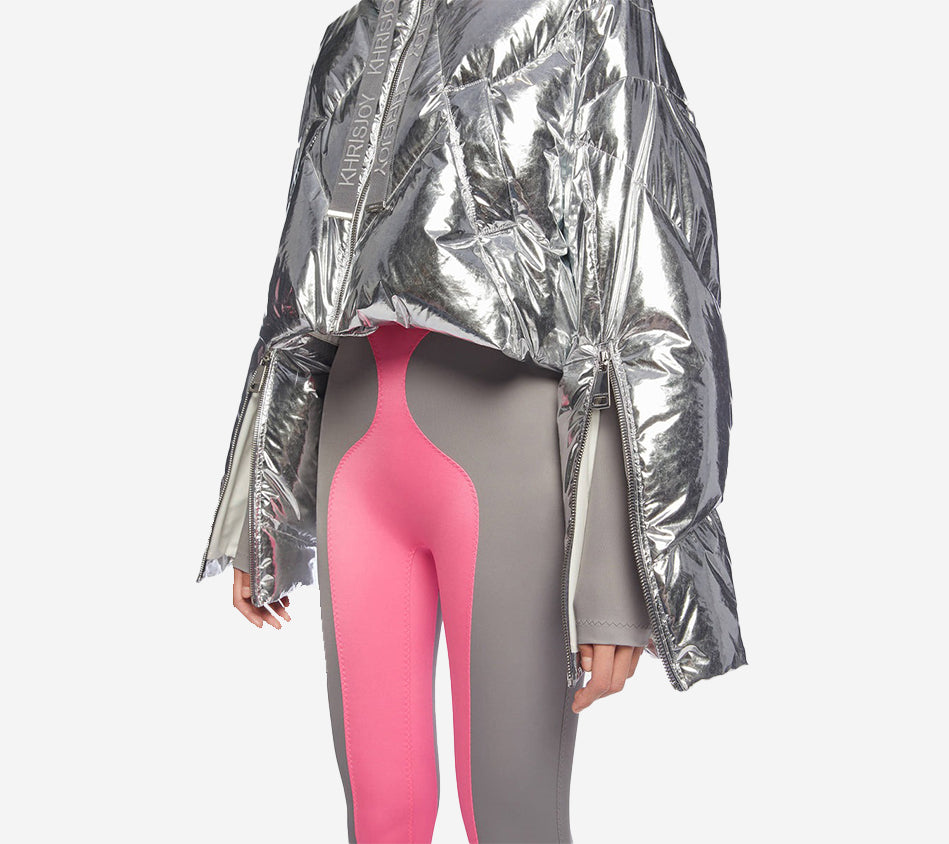 KRJ-CROP ICONIC MILANO IN SILVER MIRROR