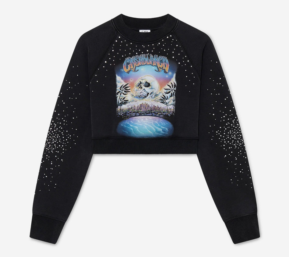 CSB-LA PREMONITION HOTFIX PRINTED CROPPED SWEATSHIRT