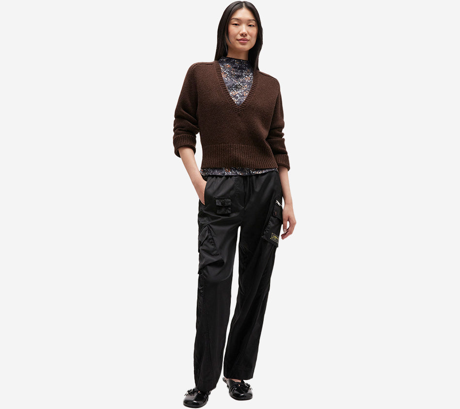 GAN-WOOL YAK MIX DEEP V-NECK