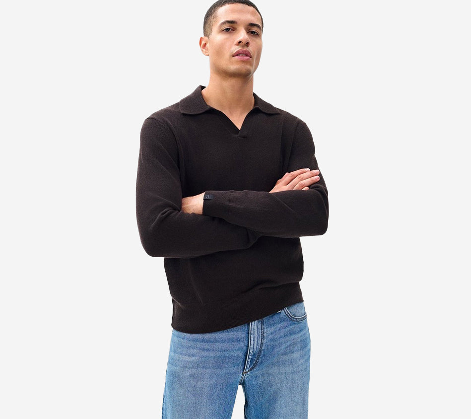 RNB-DOWNING CASHMERE JOHNNY POLO