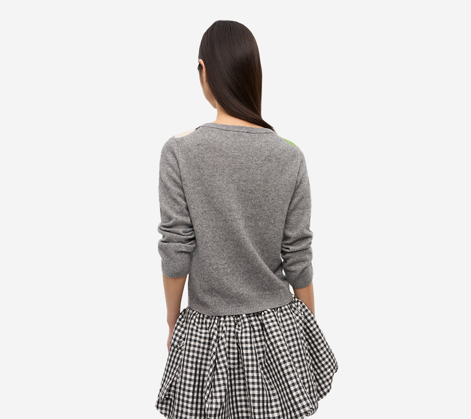 GAN-CASHMERE WOOL MIX CARDIGAN