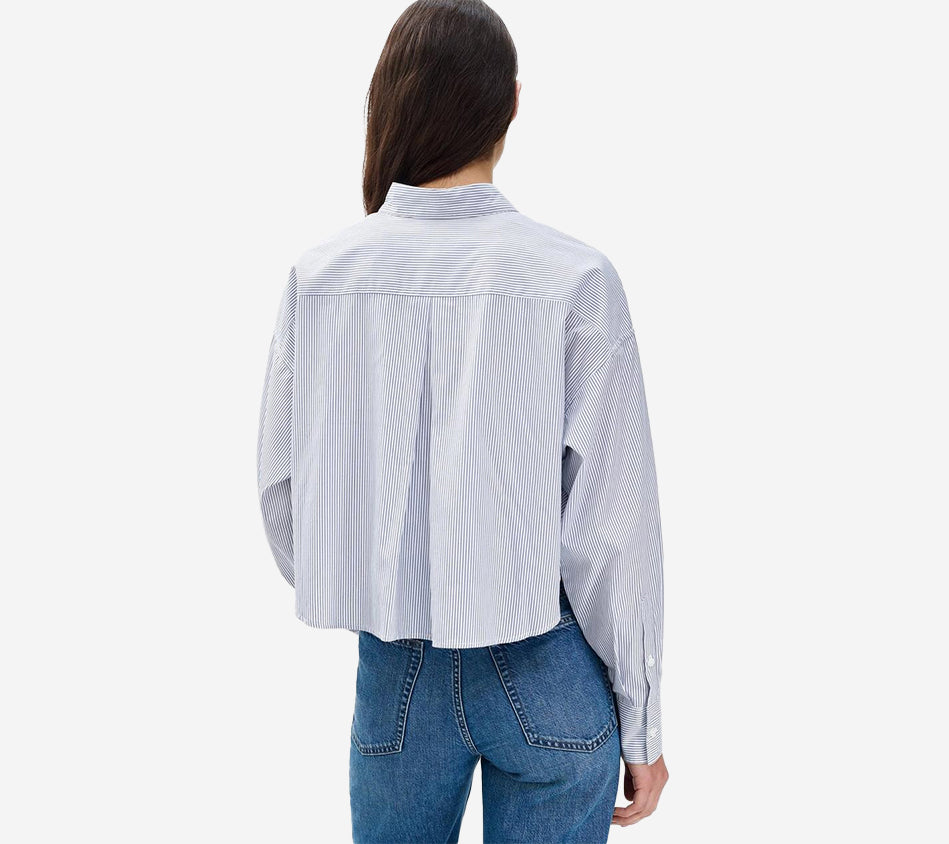 RNB-MARIN CROPPED STRIPED SHIRT