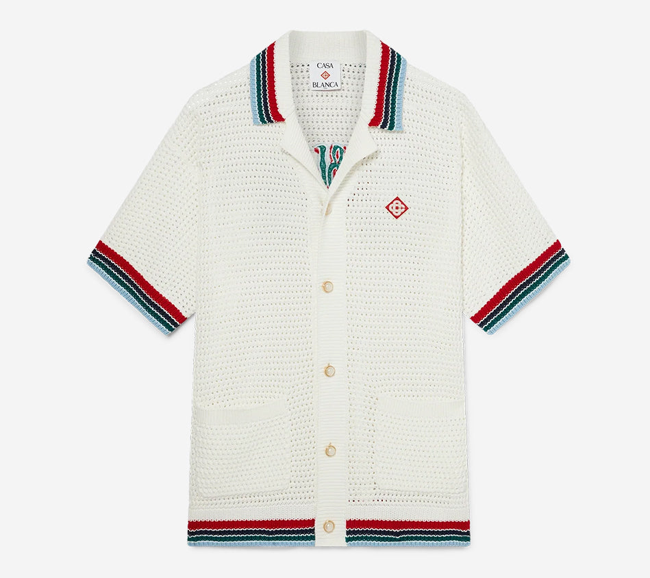 CSB-SPORTY FAUX CROCHET SHIRT