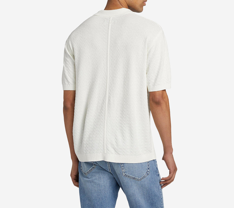 RNB-ZUMA TOWELING HERRINGBONE JOHNNY POLO