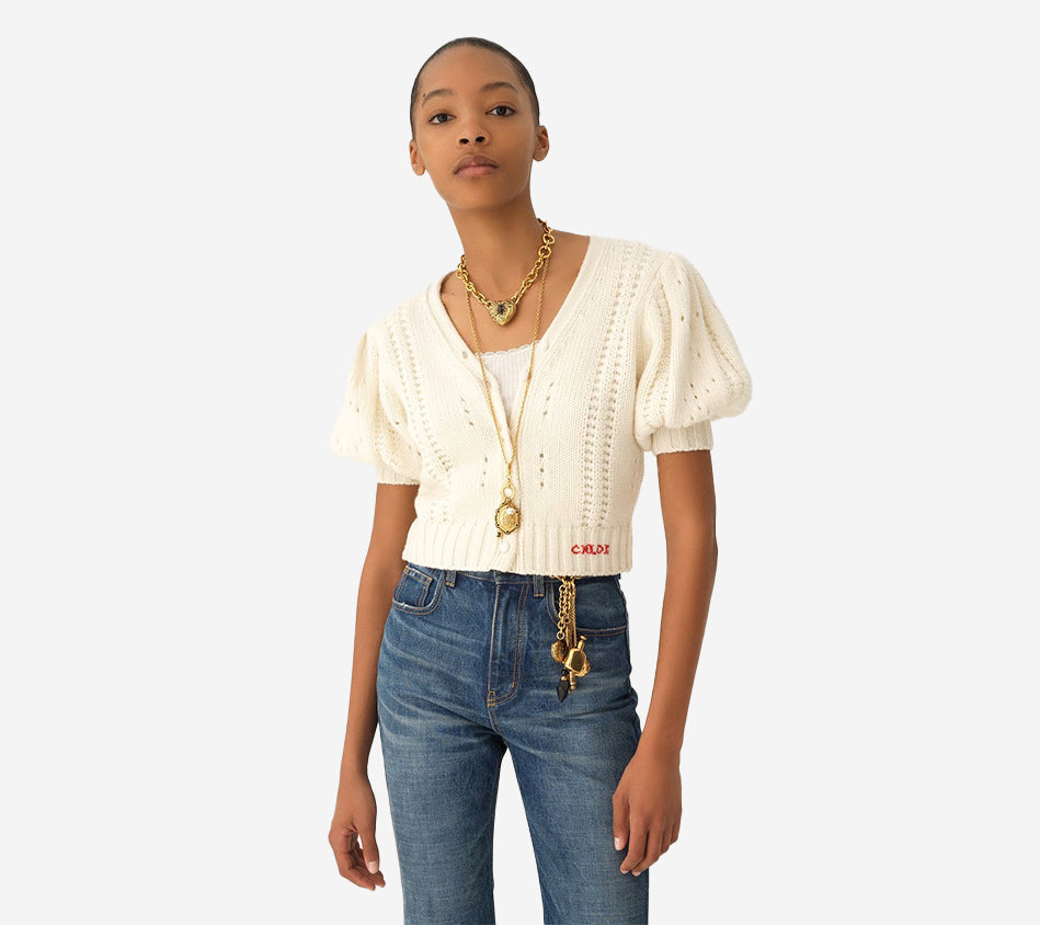 CHL-SHORT SLV KNIT TOP