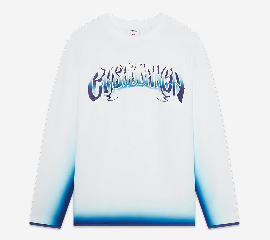 CSB-SPRAY DYE GRADIENT FADED LOGO LONG SLEEVE T-SHIRT