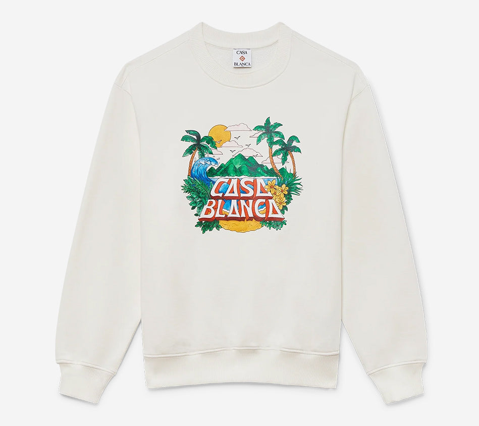 CSB-CASA BEACH WAVE PRINTED SWEATSHIRT