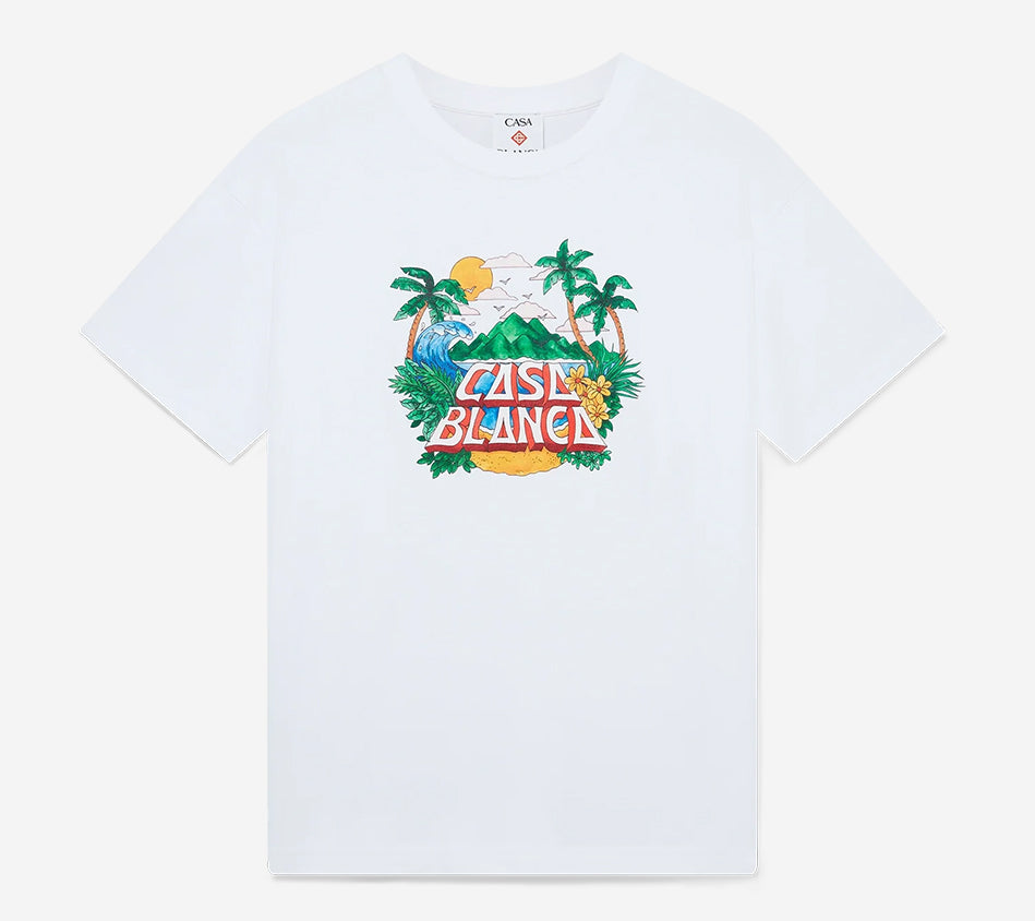 CSB-CASA BEACH WAVE PRINTED OVERSIZED T-SHIRT