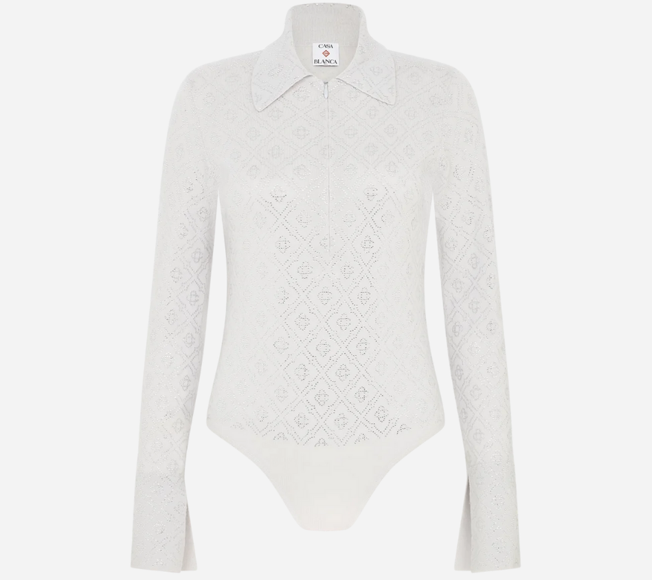 CSB-CRYSTAL MONOGRAM BODYSUIT