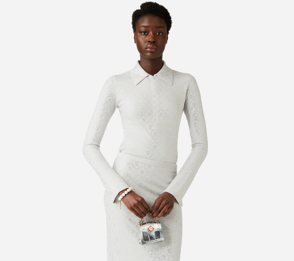 CSB-CRYSTAL MONOGRAM BODYSUIT