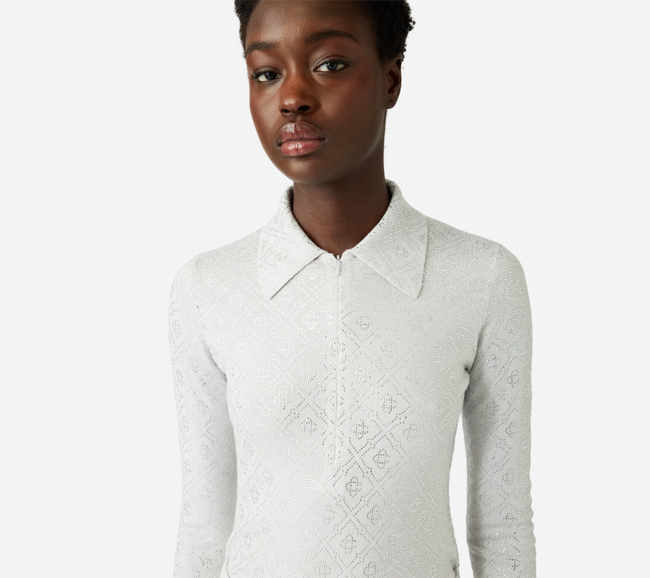 CSB-CRYSTAL MONOGRAM BODYSUIT