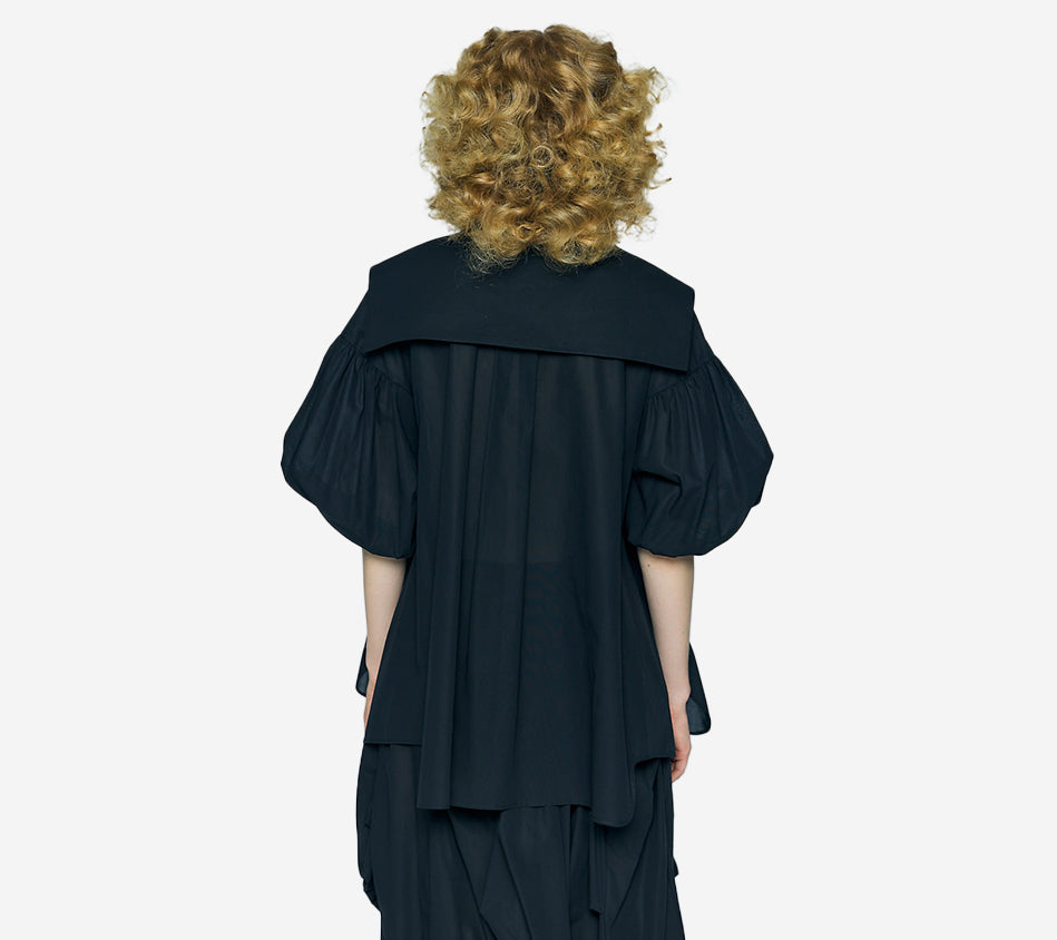 ENF-SAILOR COLLAR VOLUME BLOUSE