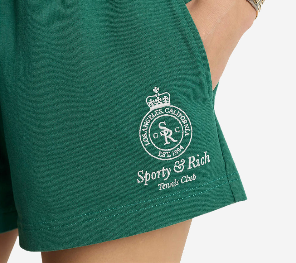 SPR-CROWN TENNIS EMBROIDERED DISCO SHORT