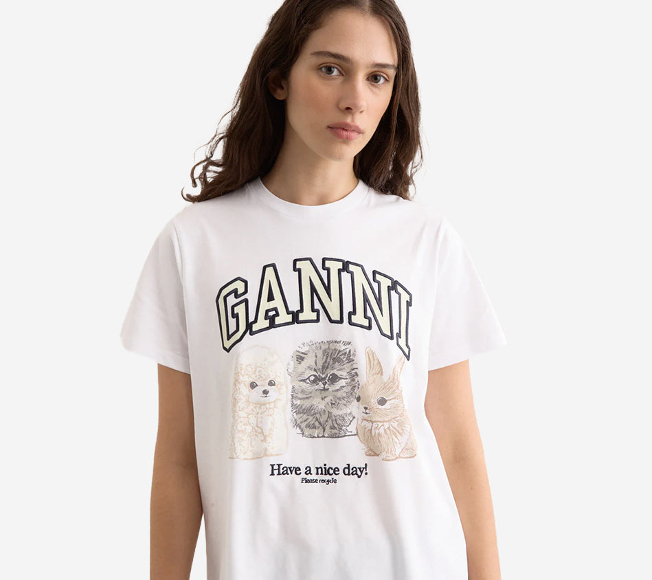 GAN-BASIC COTTON JERSEY ANIMALS RELAXED T-SHIRT