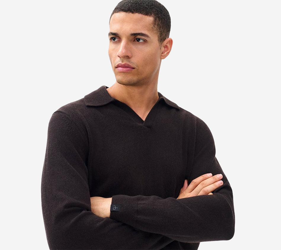 RNB-DOWNING CASHMERE JOHNNY POLO