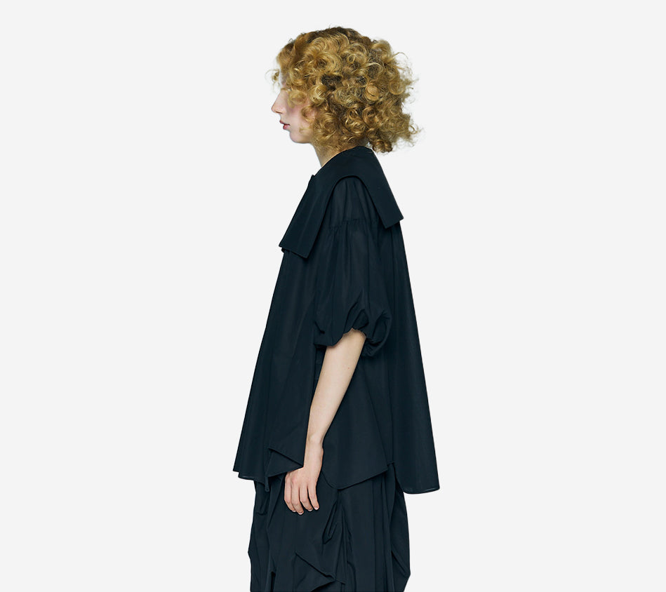 ENF-SAILOR COLLAR VOLUME BLOUSE