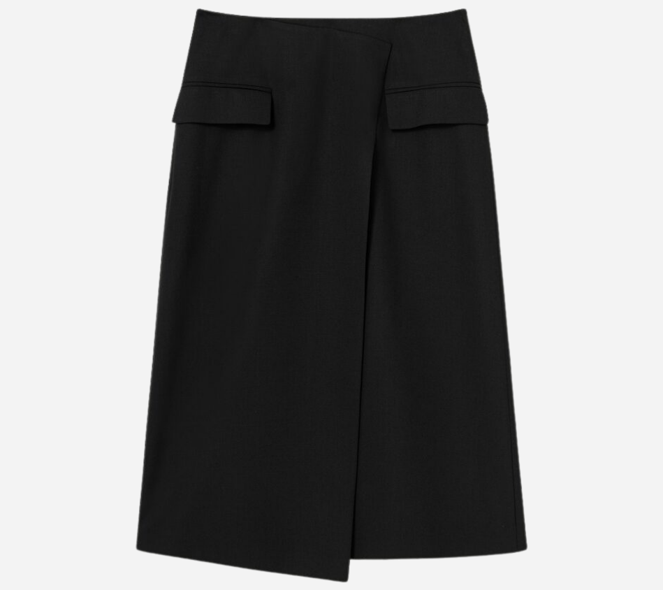 JUN-CLEAN WRAP SKIRT