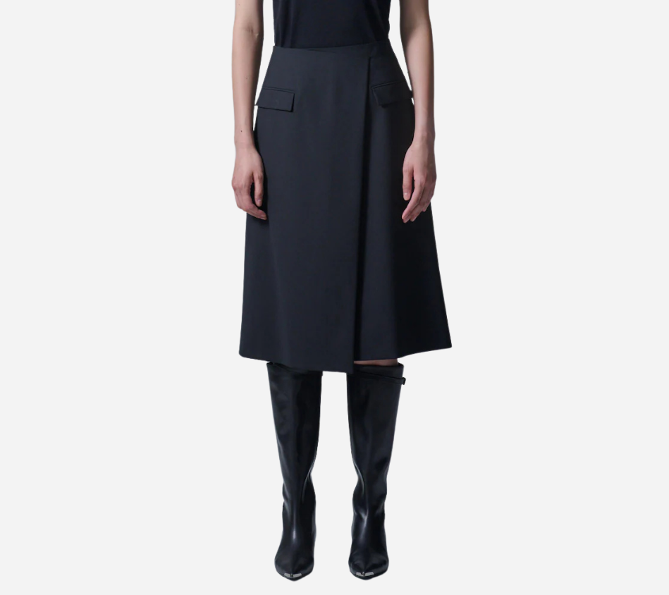 JUN-CLEAN WRAP SKIRT
