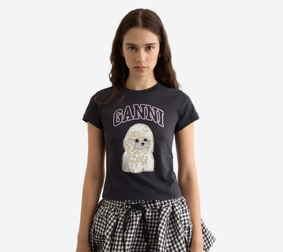 GAN-BASIC COTTON JERSEY POODLE BABY FIT T-SHIRT