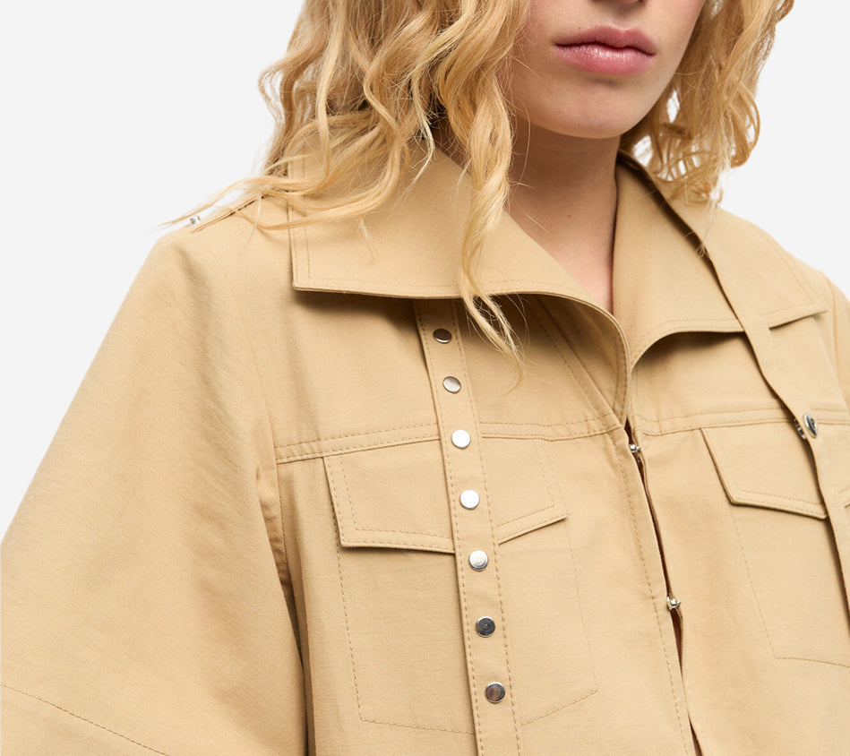 GAN-CLASSIC SUMMER SUITING COWL NECK LONG DRESS