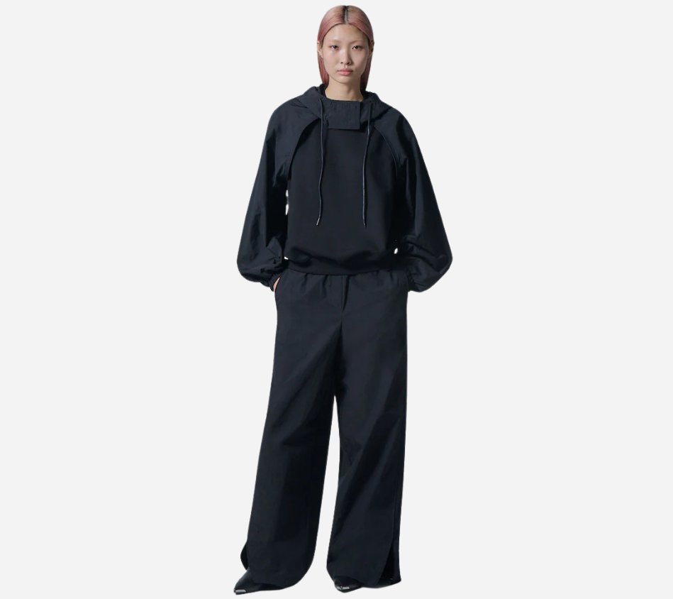 JUN-NYLON SLEEVE HOODIE