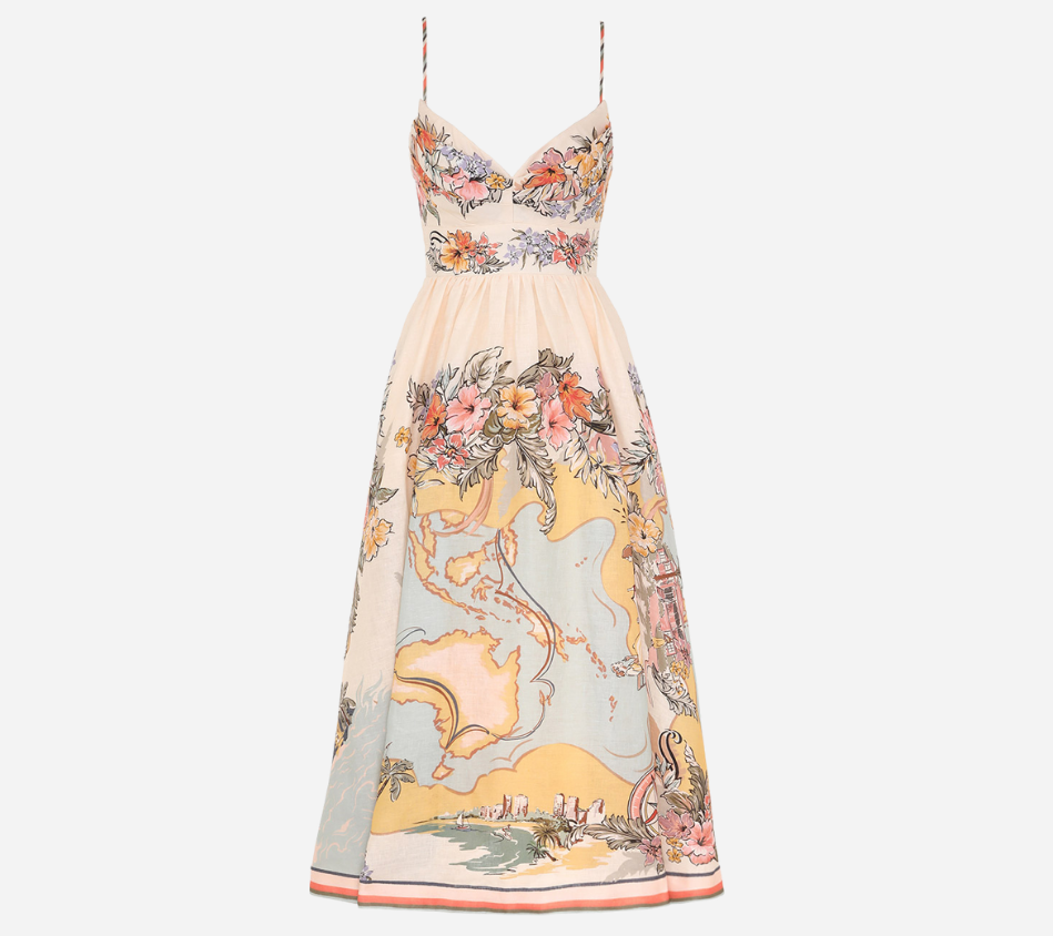 ZIM-TALLOW TUCKED BODICE DRESS