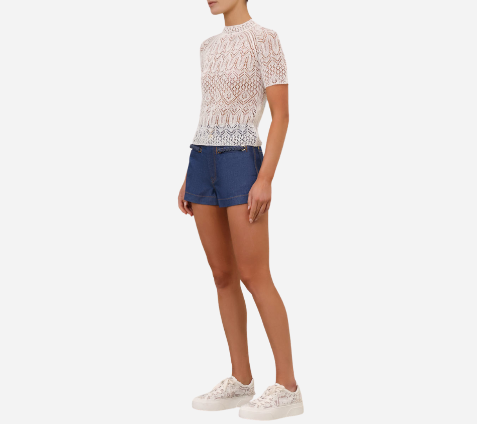 ZIM-ACACIA LACE KNIT TEE