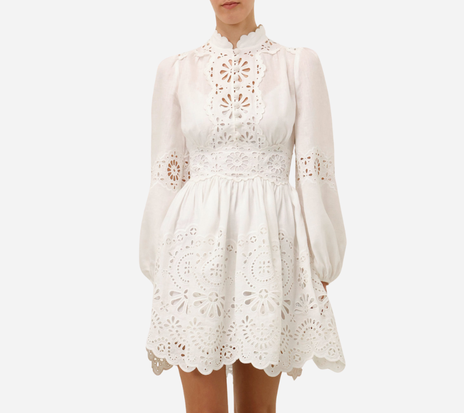 ZIM-ACACIA BRODERIE MINI DRESS