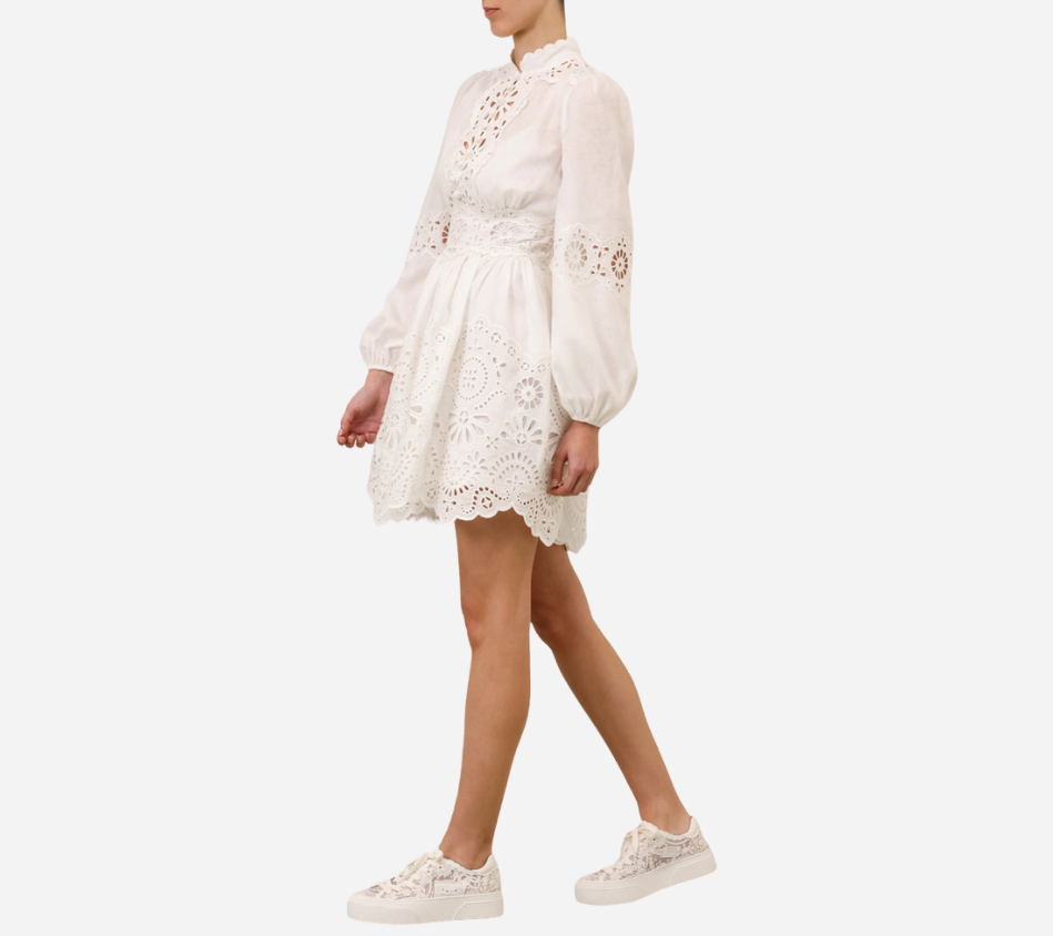 ZIM-ACACIA BRODERIE MINI DRESS