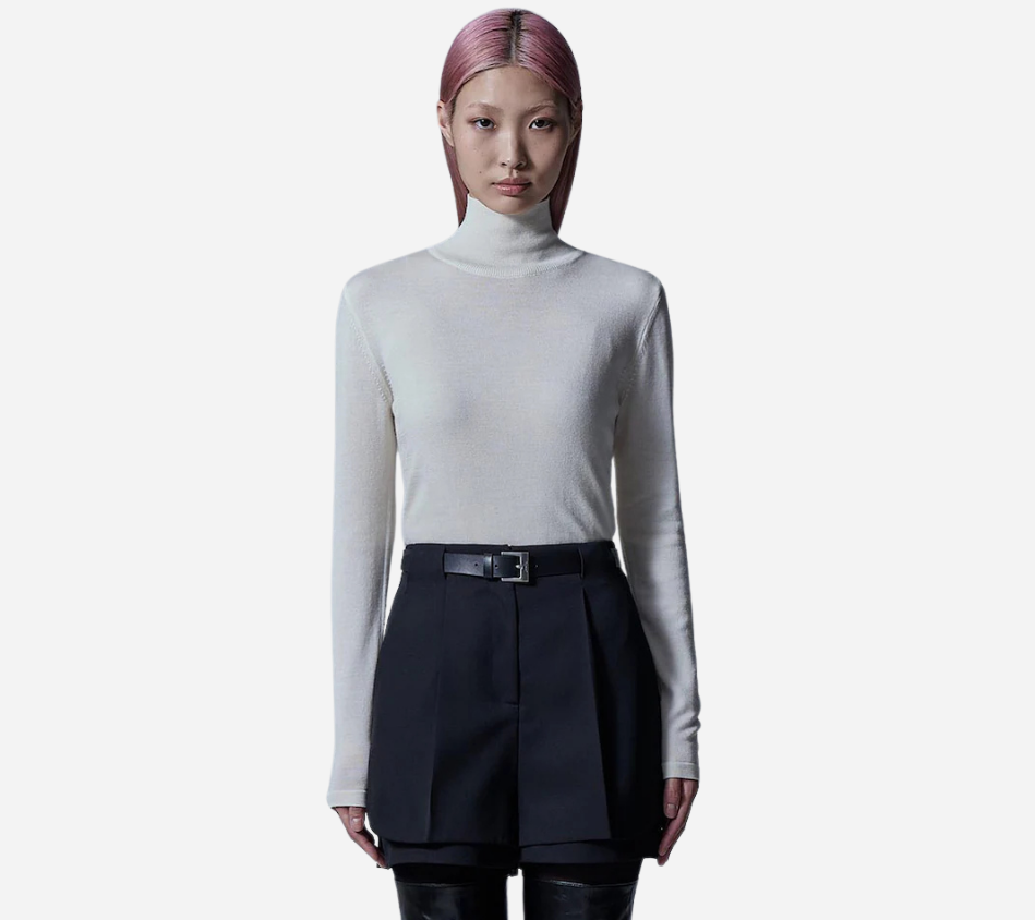 JUN-WOOL-SILK BASIC PULLOVER