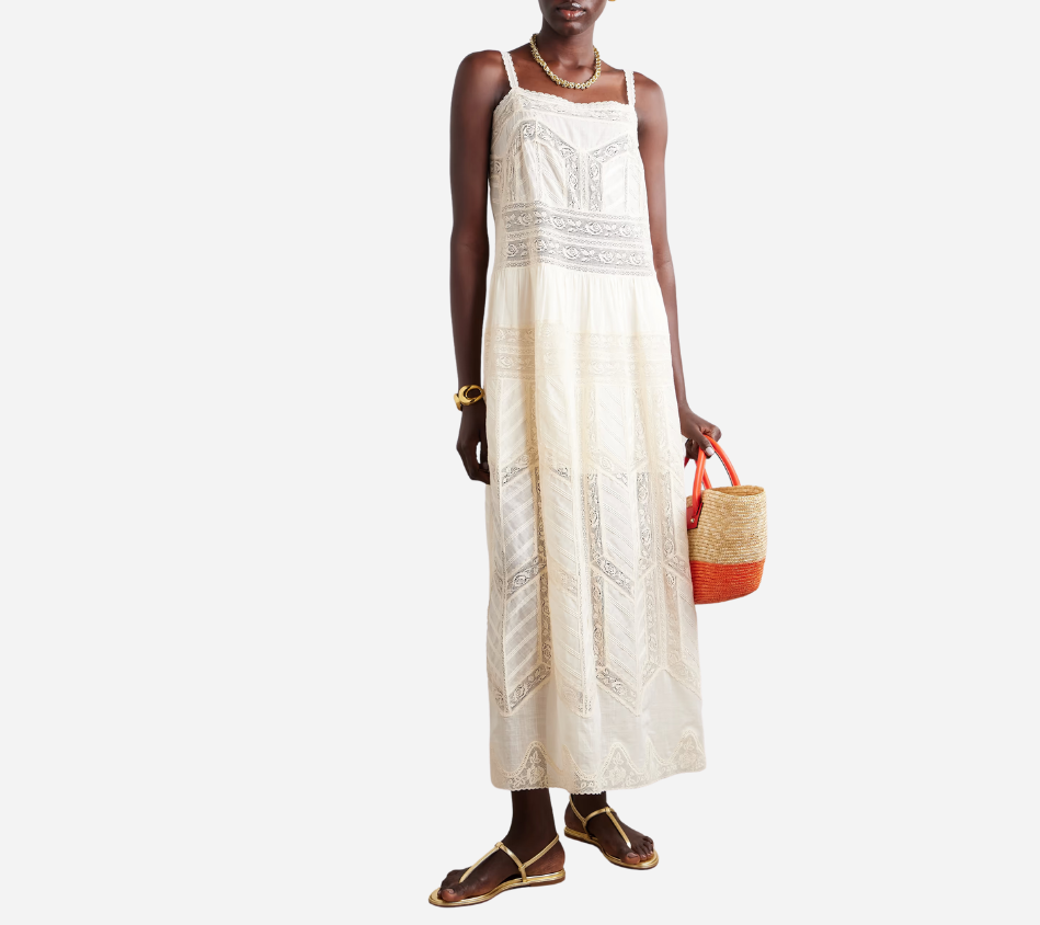 ZIM-ACACIA LACE TRIM SLIP DRESS