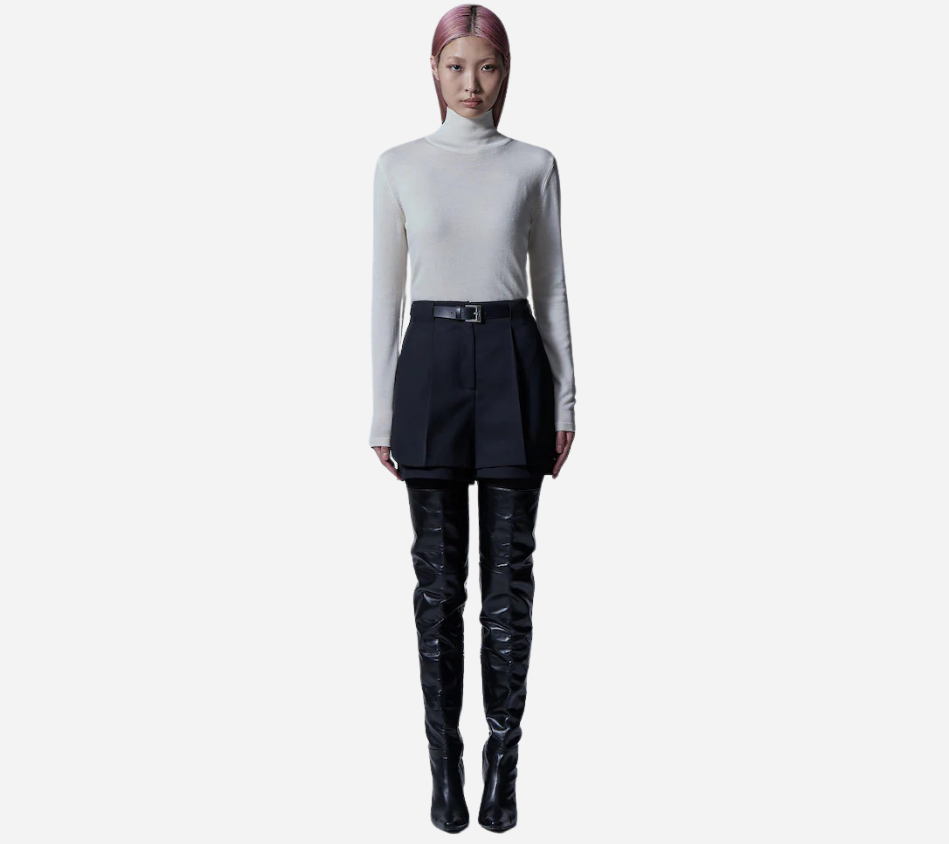 JUN-WOOL-SILK BASIC PULLOVER