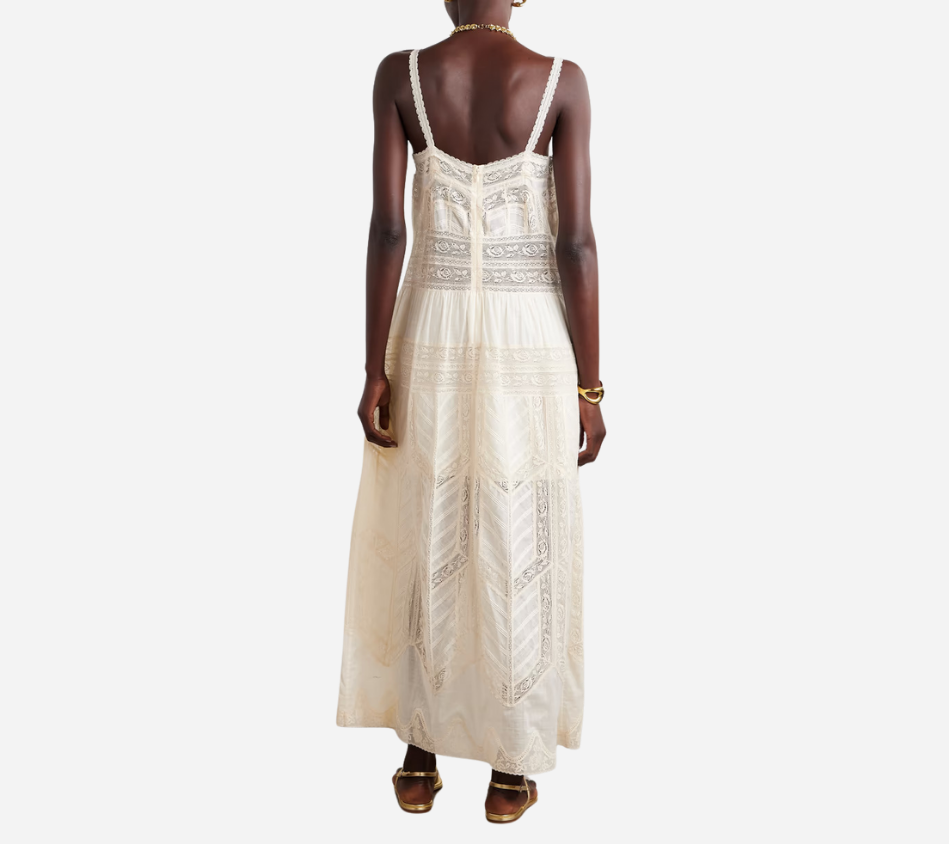 ZIM-ACACIA LACE TRIM SLIP DRESS