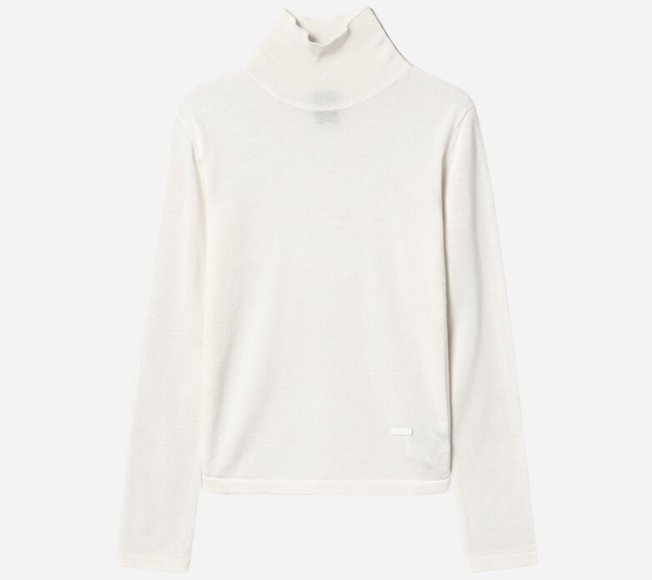 JUN-WOOL-SILK BASIC PULLOVER